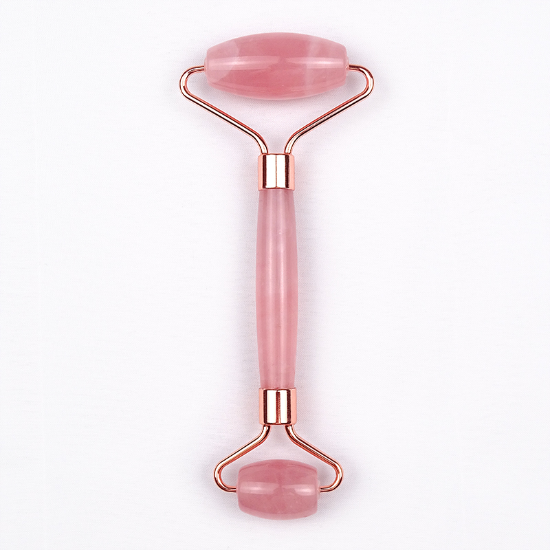 Pink Stone Rose Quartz Roller Natural rodillo de Jade Massager Roller flawlessly contour facial roller