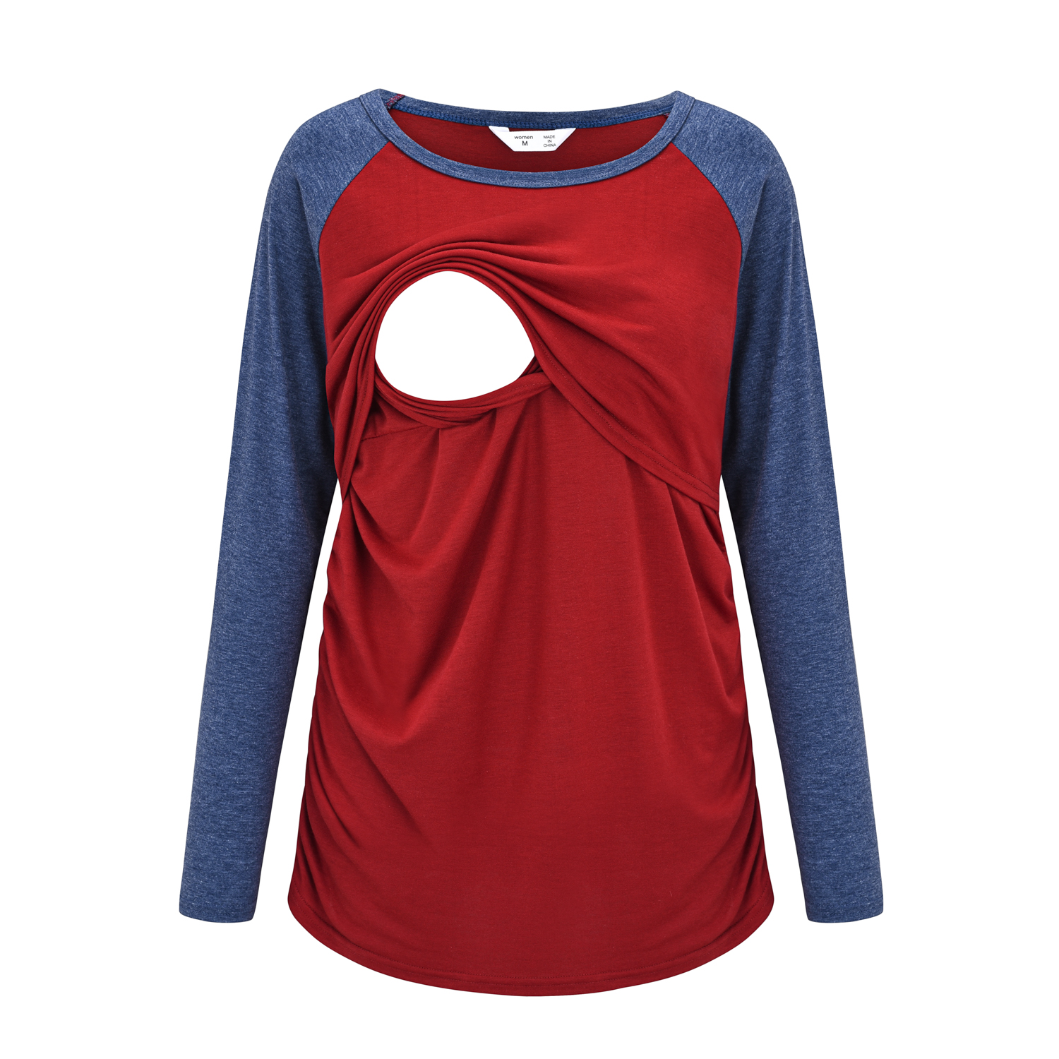 2021 new fashion multifunctional lactation clothes solid color splicing loose pregnant mother's clothes