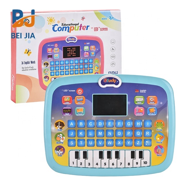 2021 Amazon Hot Sell Children Educational Computer With LED Screen 26 English Words Kids Intelligent Tablet Learning Machine