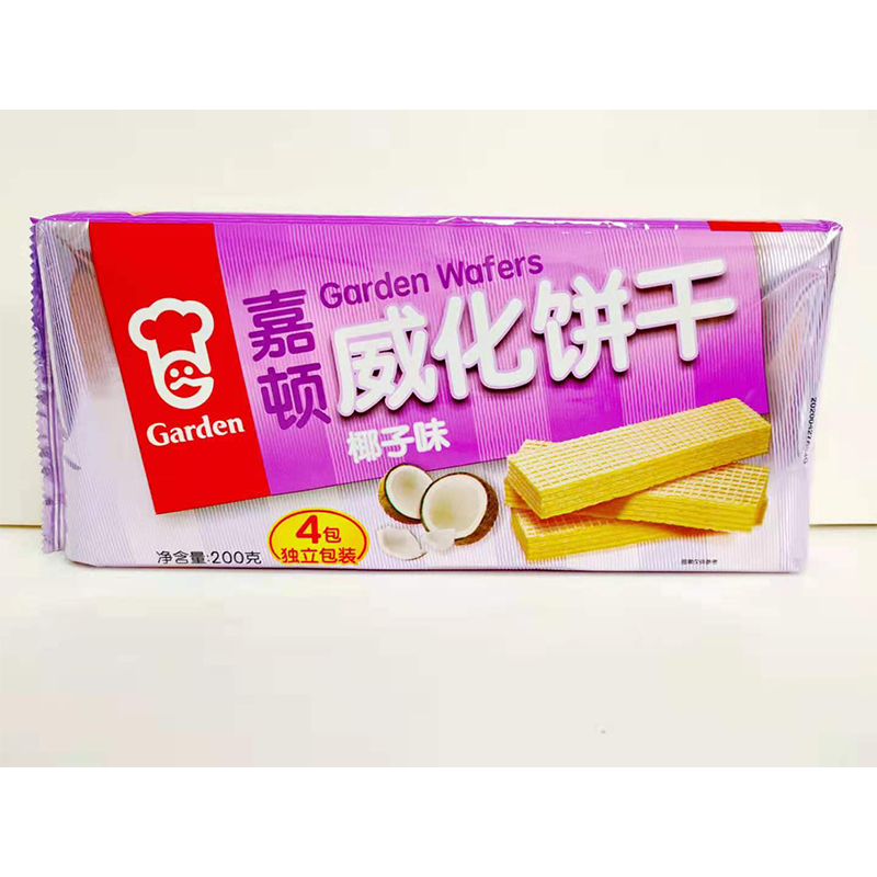 Quality coconut flavored wafer biscuits from professional production line