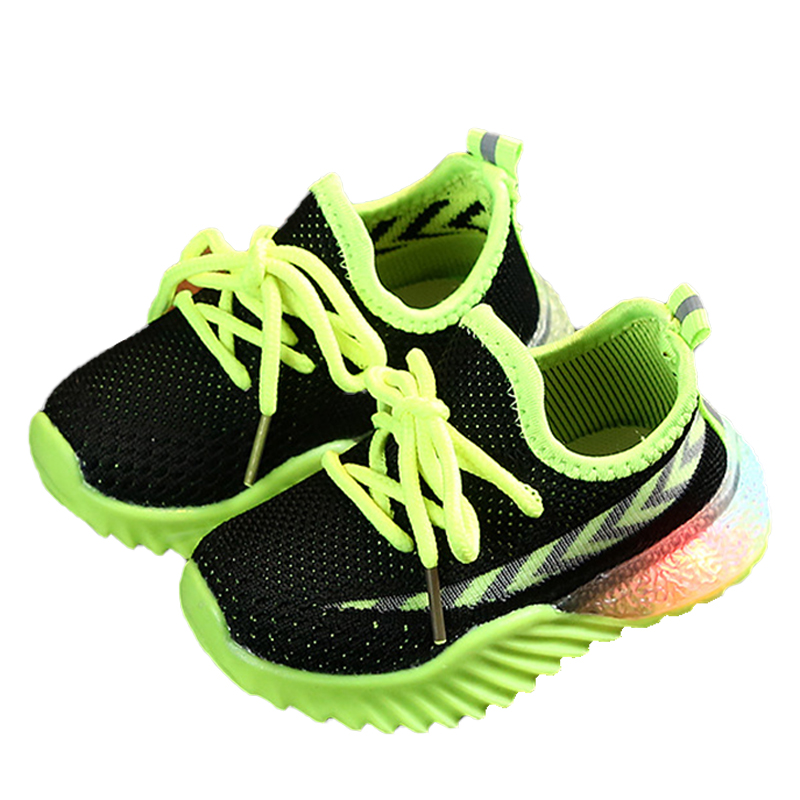 Bairuilun OEM/ODM kids causal sneakers for boy with LED at night