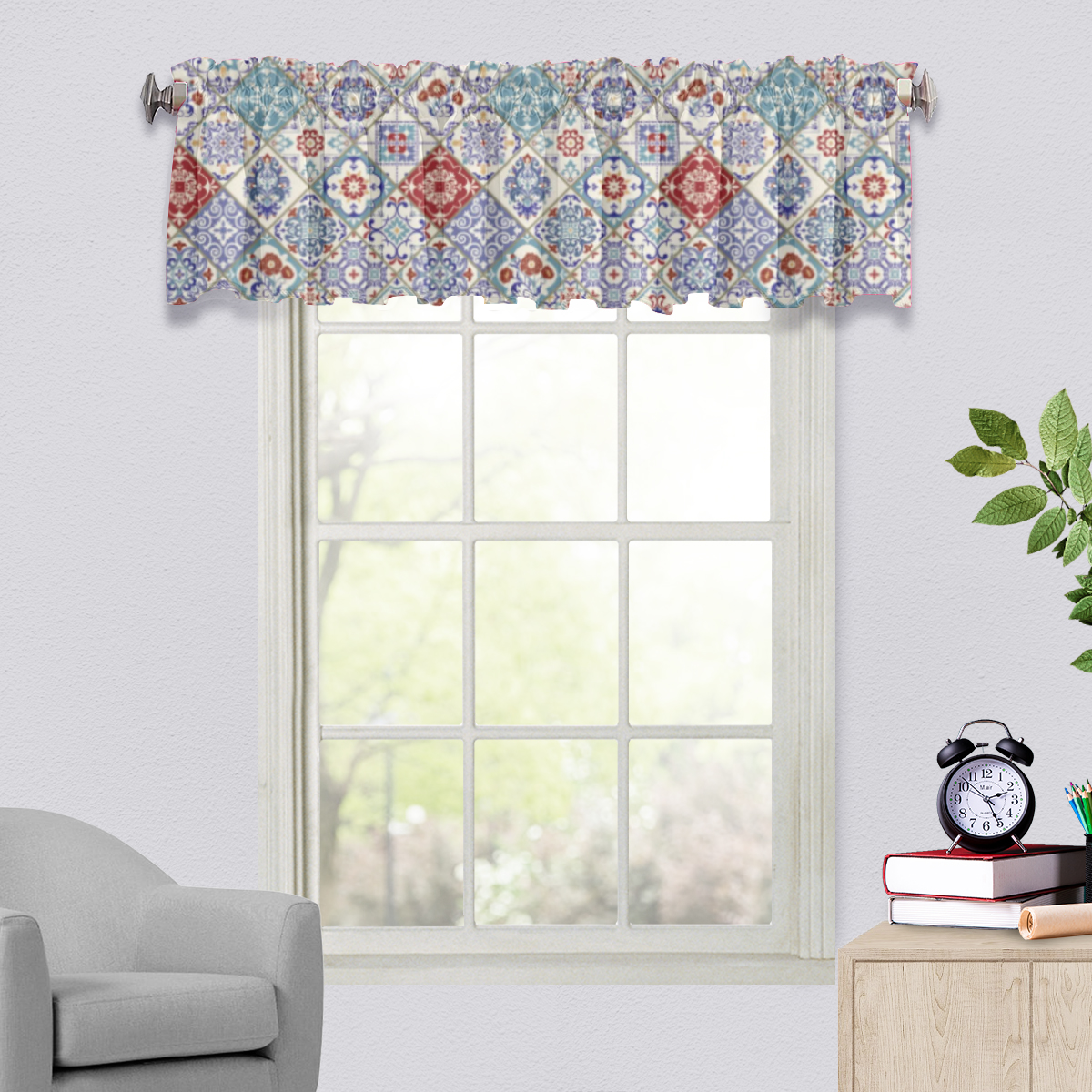 Popular Design Geometric Series Valance Curtain Decoration Factory Direct Sale