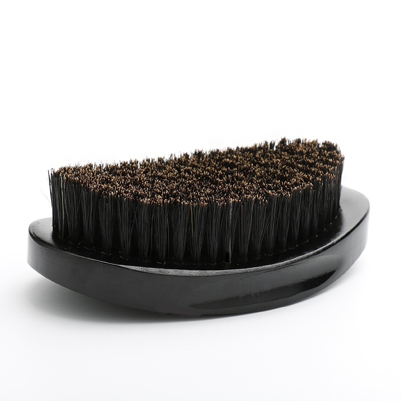 Amazon Hot Selling Factory Price 100% Boar Bristle Men Beard Brush And Wooden 360 Curve Wave Brush Wholesale Custom Logo