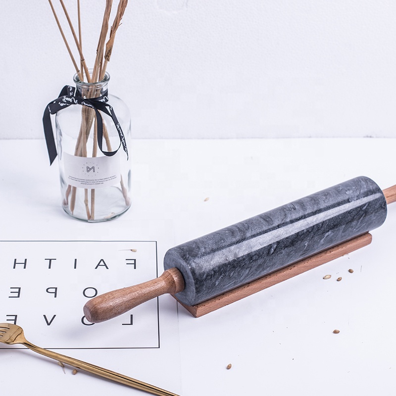 Household Large Roller Rolling Pin Baking Roller Drier Marble Walking Hammer Solid Wood Dumpling Wrapper Rolling Stick