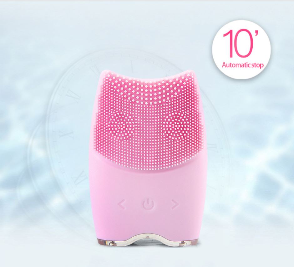 2021 Hot Sale Silicone Electric Skin Massage Facial Silicone Cleanser Vibrating Electric Face Cleansing Brush