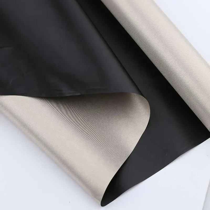 One side silver grey one side black Emf Shielding Radiation Protection Signal Blocking Copper-nickel conductive Fabric
