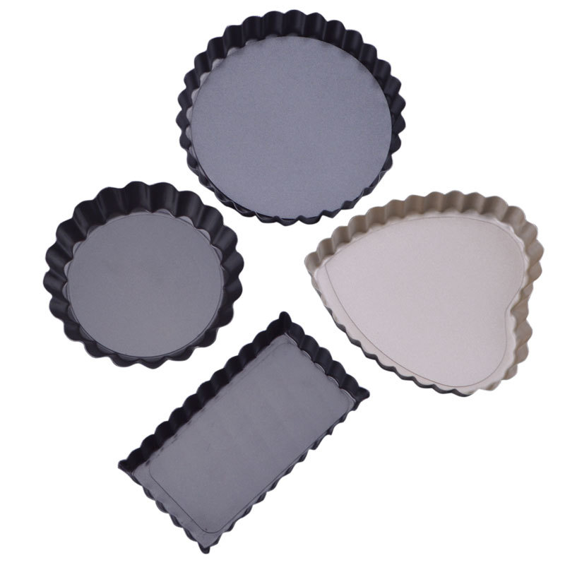 Durable Non-sticks 8.8 Inches Quiche Tart Pan with Removable Loose Bottom Tart Pie