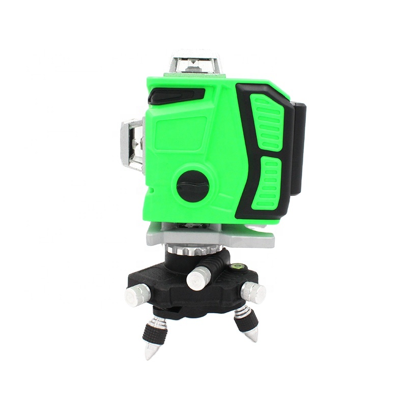 JSPERFECT self leveling 360 degree cross line green beam lazer level 16 line laser level 4d for laying floor tiles