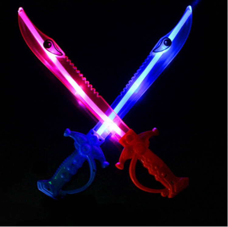 Hot sale Plastic Light shark Sword music colorful children toy blade flashing g-safe vocal toy knives for gift or playing toys