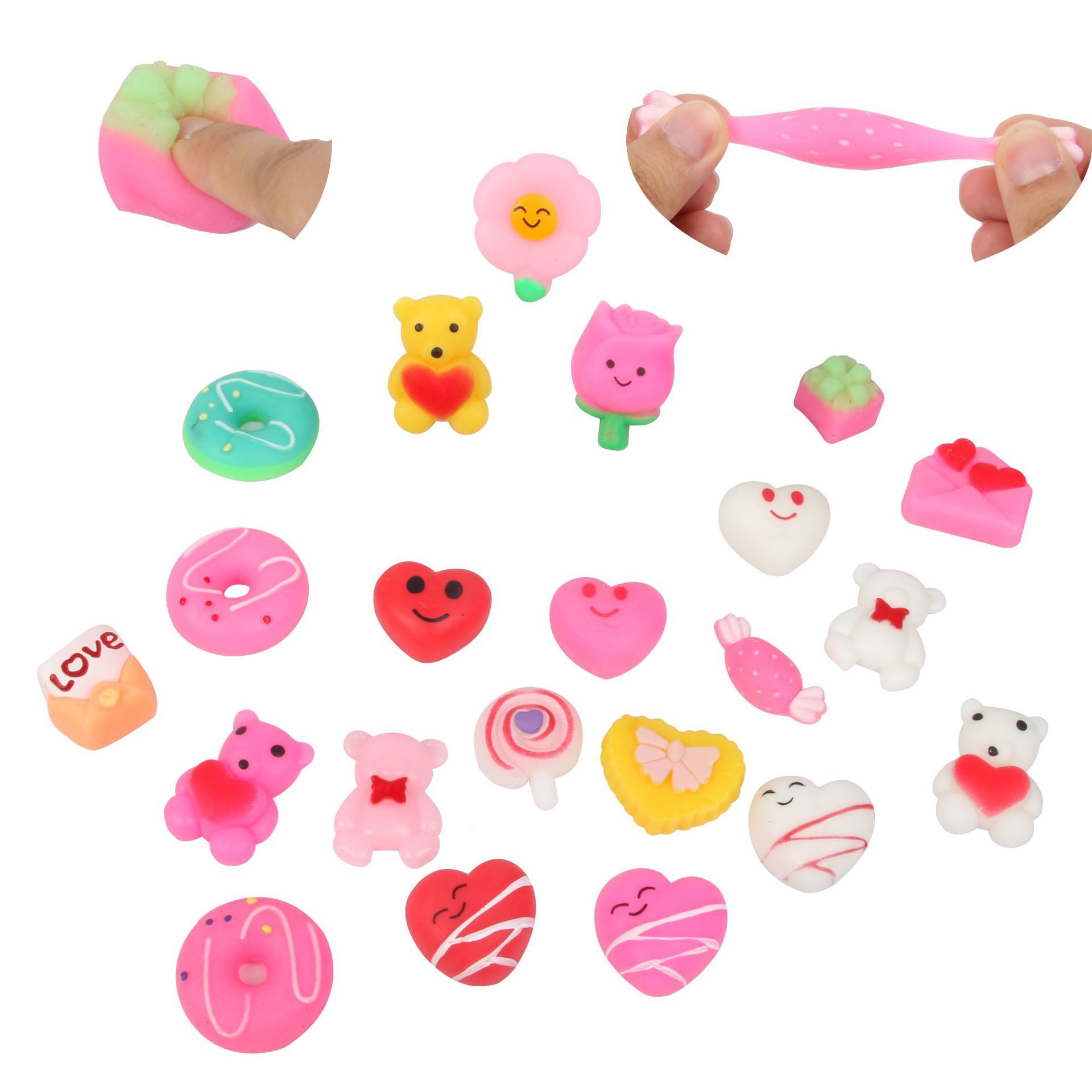 Valentine's Day Stress Reliving Soft Animal Toy TPR Stretchy Soft Animal Squeeze Toy For Kids