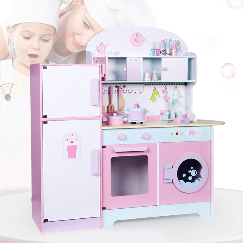 Фирменная деревянная игрушка, детский кухонный набор, деревянная игрушка, игра в холодильник, кухонный игровой набор