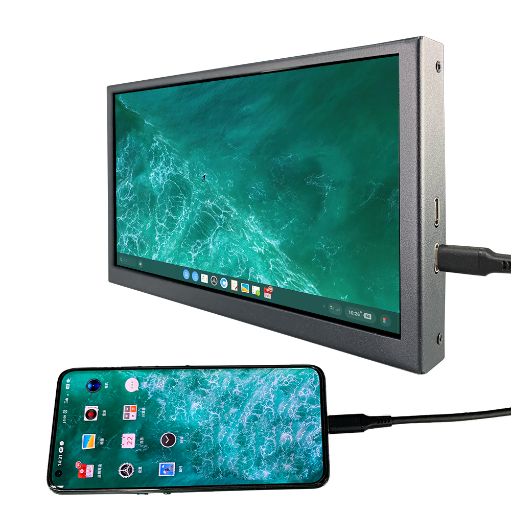 Портативный монитор типа c 7-дюймовый портативный монитор USB c монитор с сенсорным экраном 7-дюймовый ЖК-дисплей для мобильного телефона, ноутбука, ПК