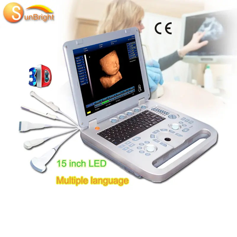 CE Best price clinic Hospital laptop ultrasound 3D color display ultrasound machine price SUN-800D