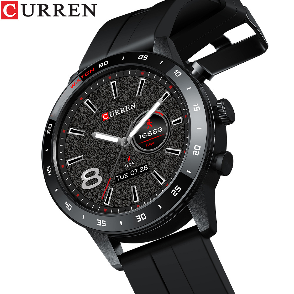 CURREN 6001 часы беспроводной зарядки сердечного ритма звонки напоминание умные часы для мужчин женщин фитнес-браслет на заказ часы уход за кожей лица