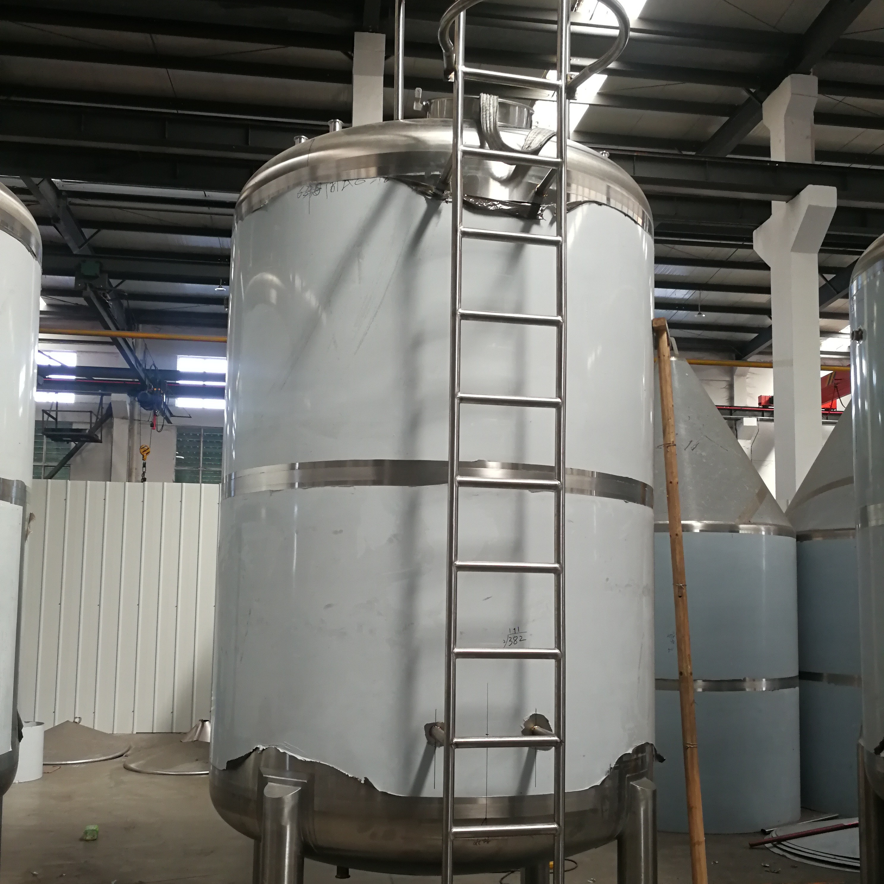 Steam heating sanitary mixing tank SS316 material