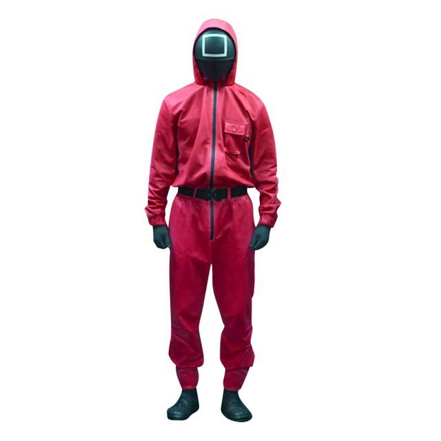 2021 Most popular kids toy squid game vips squid game costume figures surrounding the props squid suit