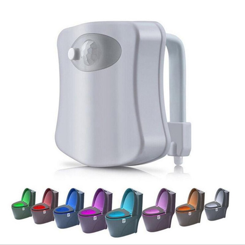Trendy Fashionable Hot sale Led Toilet light 8 Color sensor lightbowl led sensor night light bathroom lighting