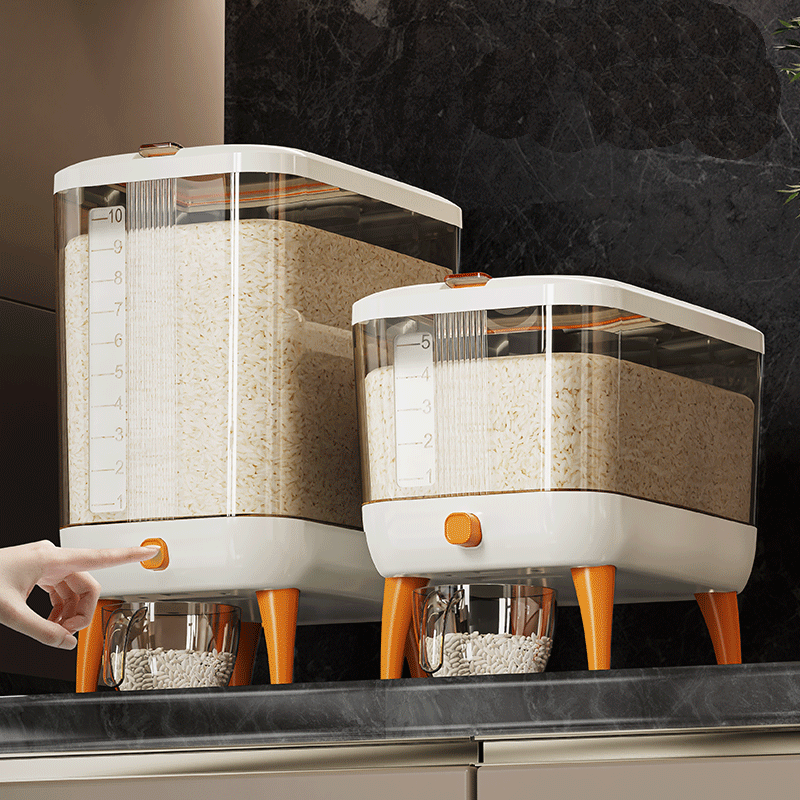 Durable PP Plastic Cereal and Grain Storage Bucket for Home Kitchen Organization