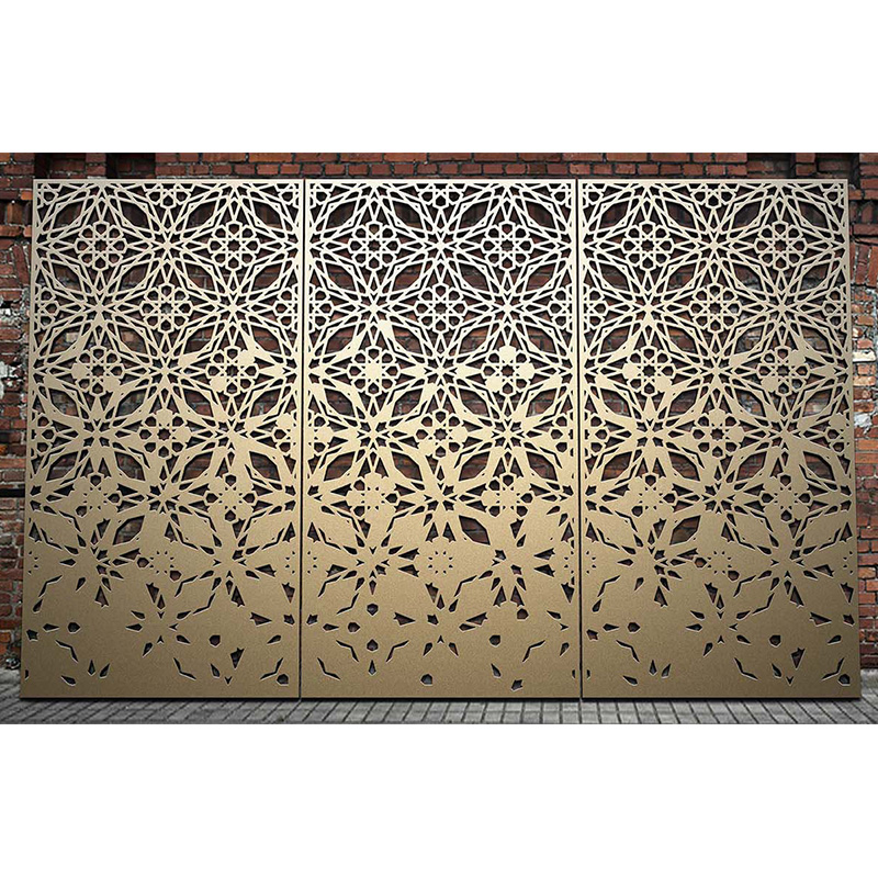 Декоративный Алюминиевый металлический экран Corten, лазерная резка, перфорированный лист