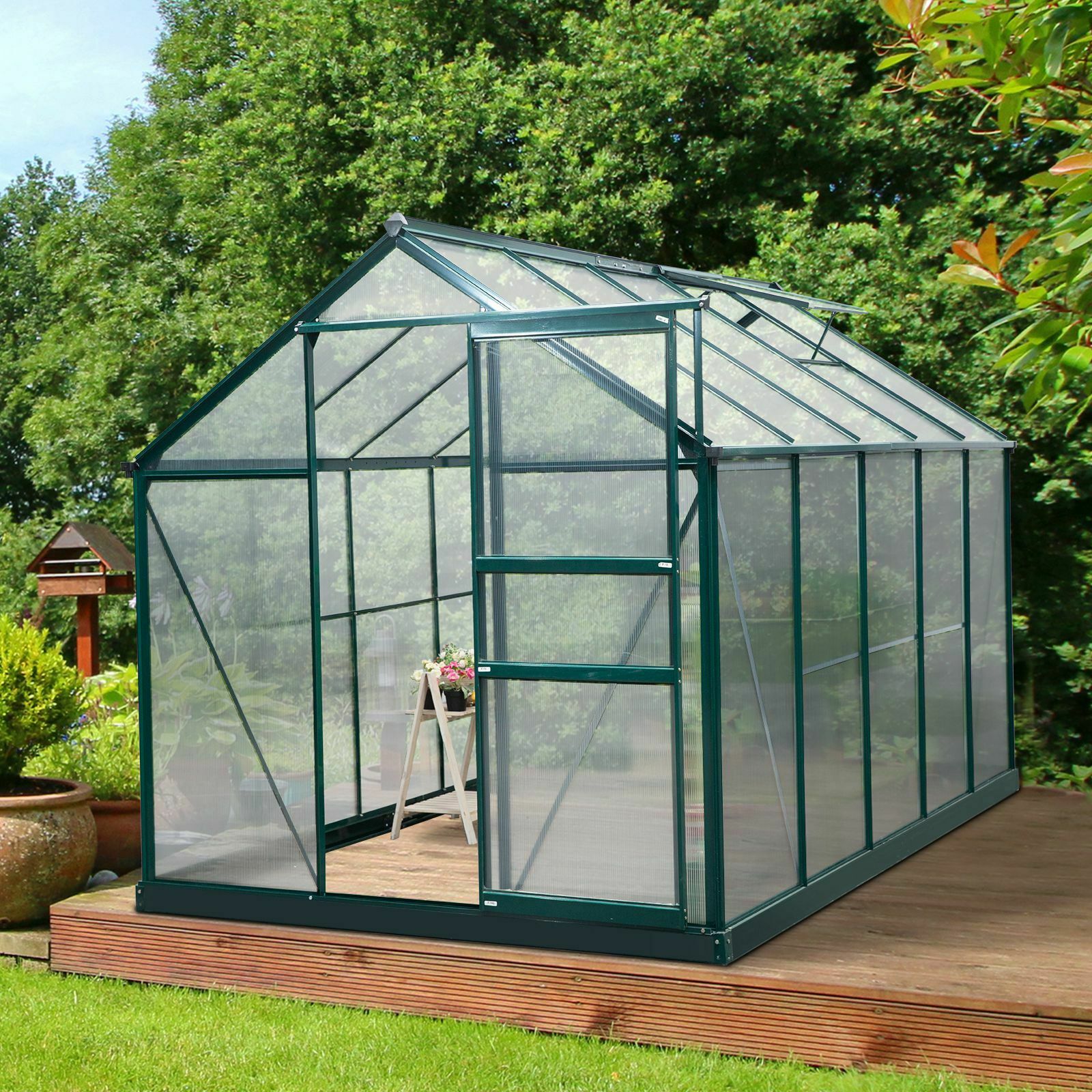 Заднем дворе Green House профессиональный высококачественный Алюминиевый ПК садовая теплица