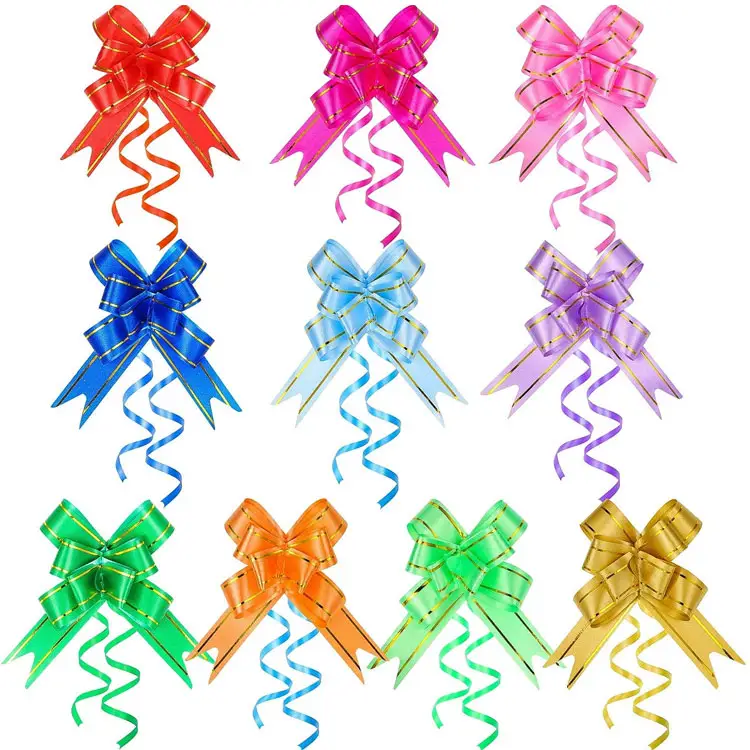 5CM High Performance Best Quote Wholesale Metallic Color pp Gift Ribbon Butterfly Pull Bow