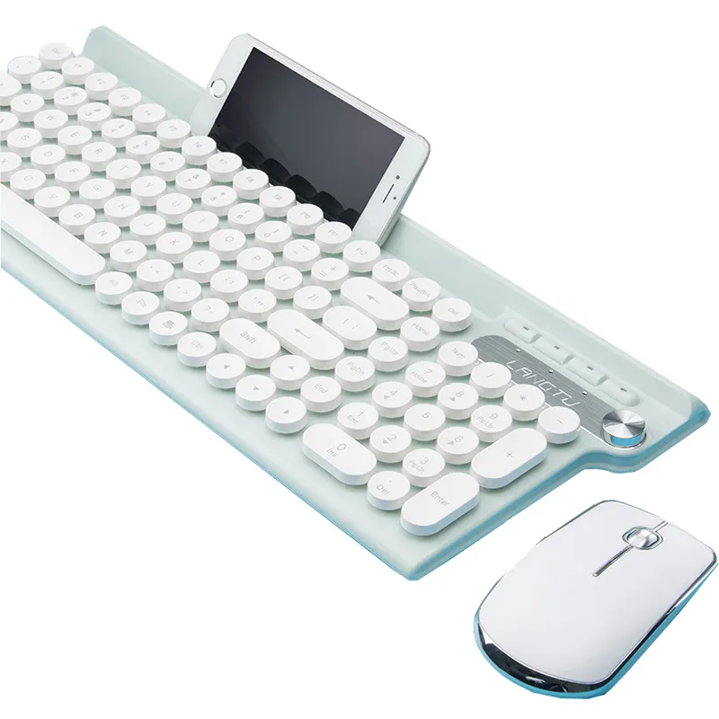 LT500 104 key diamond keycap Desktop laptop 2.4G optical punk round keycap wireless keyboard mouse suit