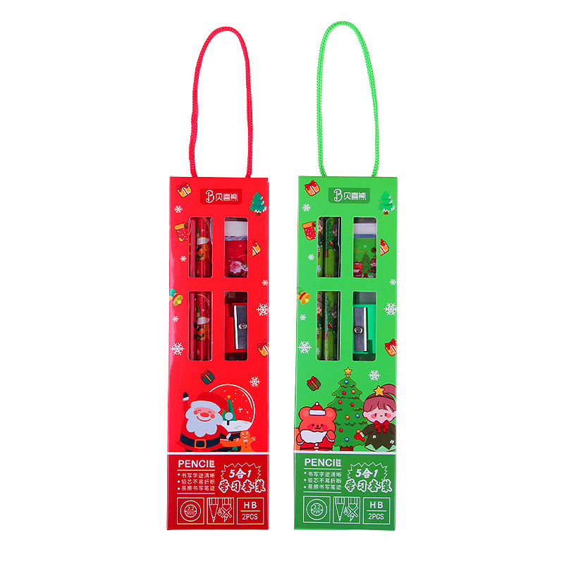 Hot sale school accessories for student stationery set cartoon pencil eraser stationery items festival gifts