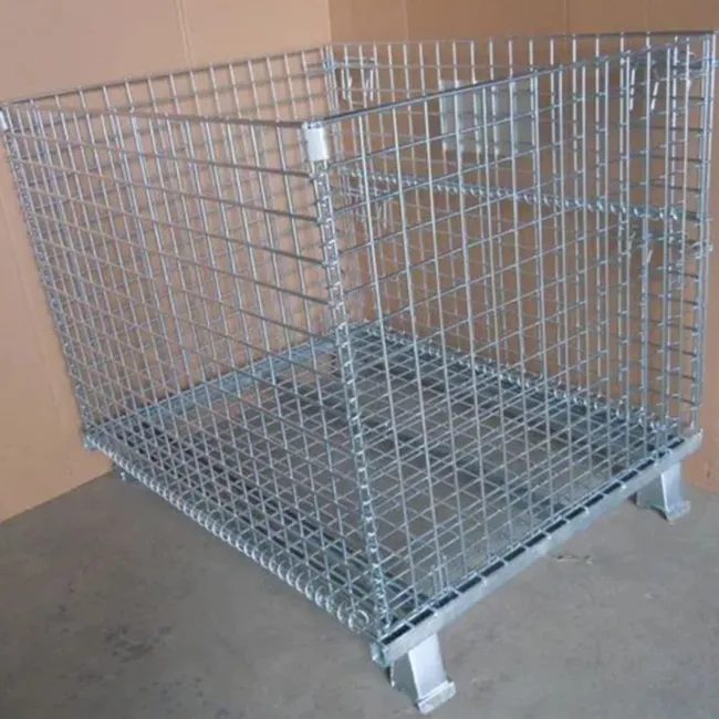 high quality Welding zinc galvanized storage wire mesh cage container
