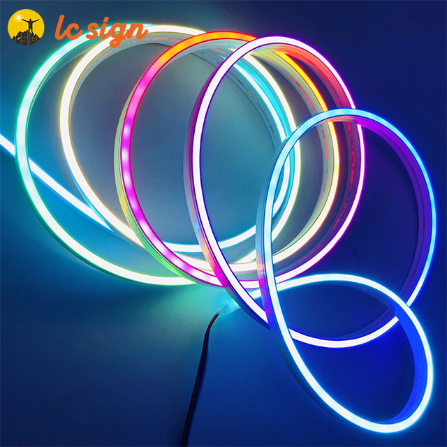 Guangzhou LC sign RGB colour neon strip light rgb with waterproof IP67