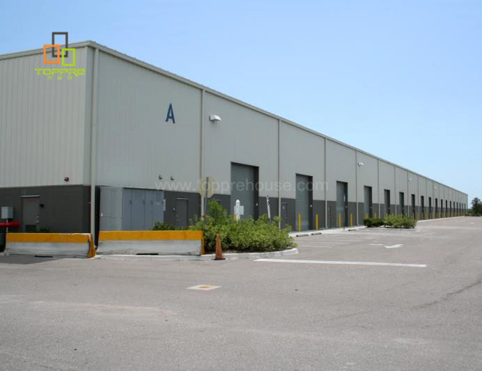 Fabricated and Design Industrial Steel Structure White Customized PVC Glasswool Panel Warehouse Workshop Construction Buildings