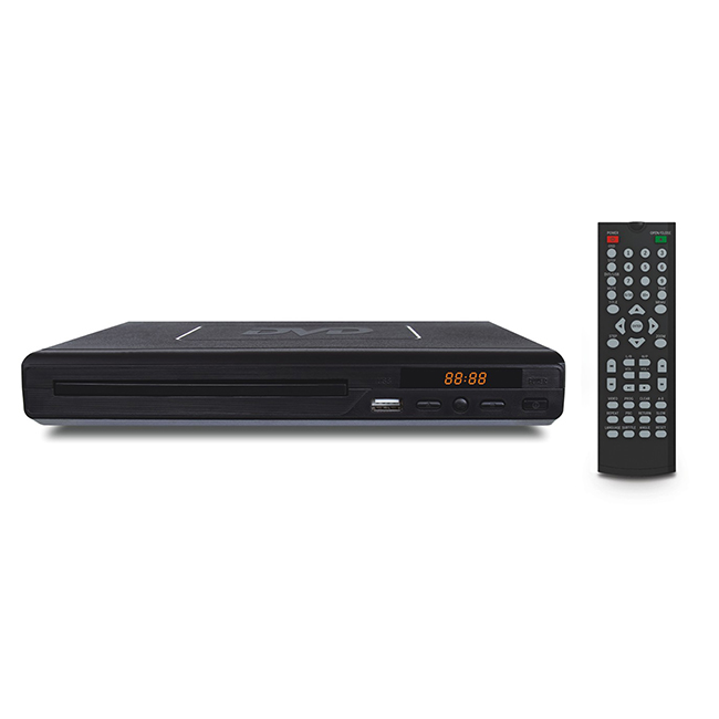 Стандартный домашний DVD-плеер Lonpoo с кабелем RCA и пультом дистанционного управления