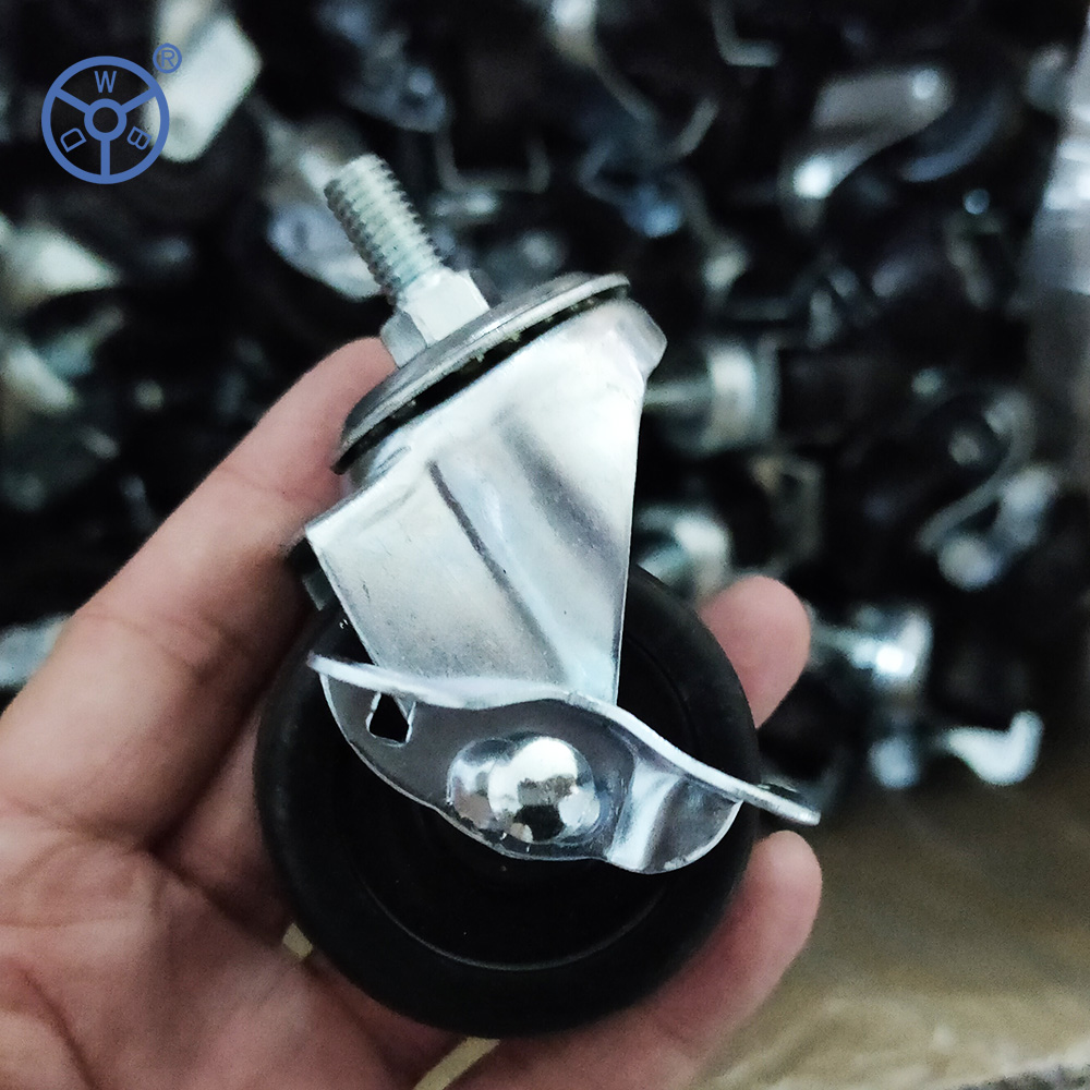 WBD Factory price light duty Rubber small wheel caster furniture roller caster wheels for legs