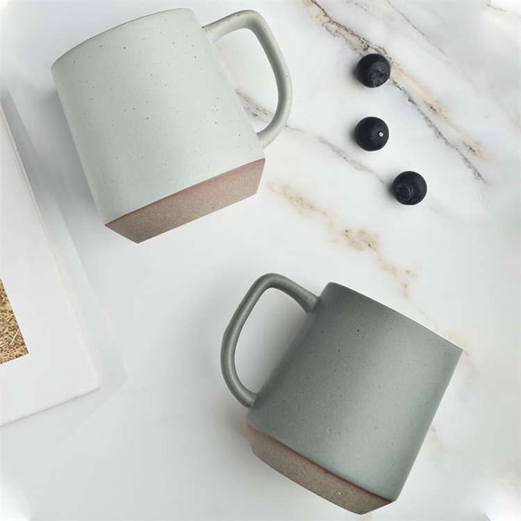 matt glaze white sublimation ceramic mug stoneware drinking mug customized printing pottery cup for coffee