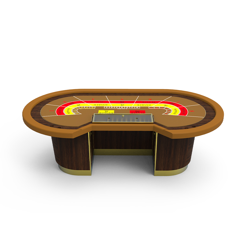 YH Latest Design Oval Wooden Bottom Casino Baccarat Poker Table With Custom Service
