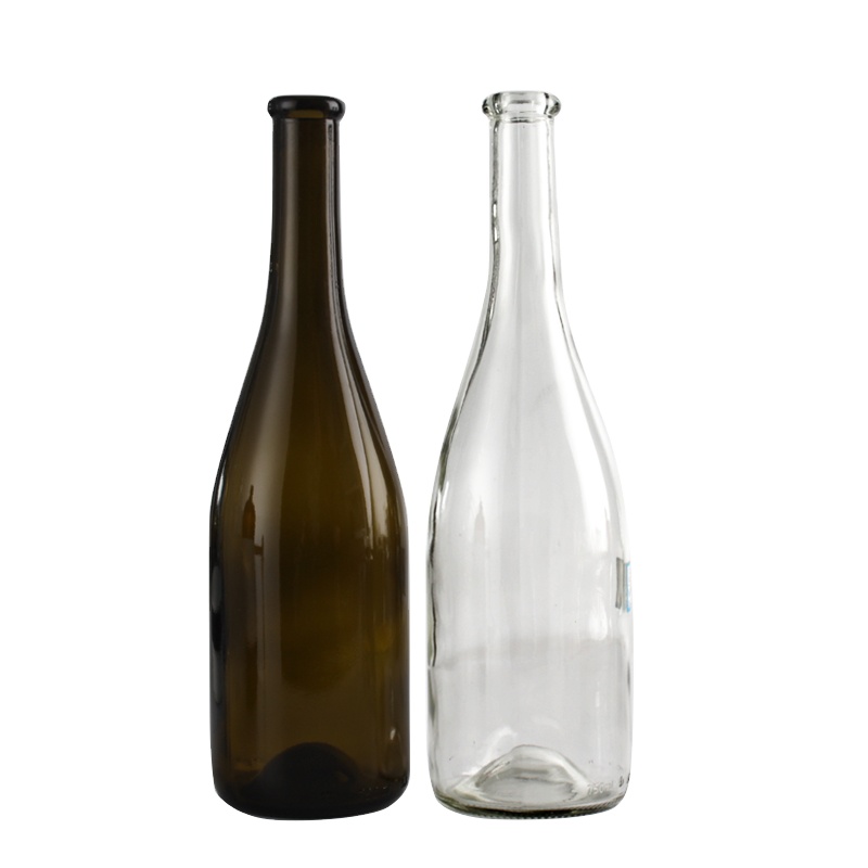 wholesale 375ml 750ml burgundy red wine bottle dark green empty luxury manufacturers champagne wine glass bottles