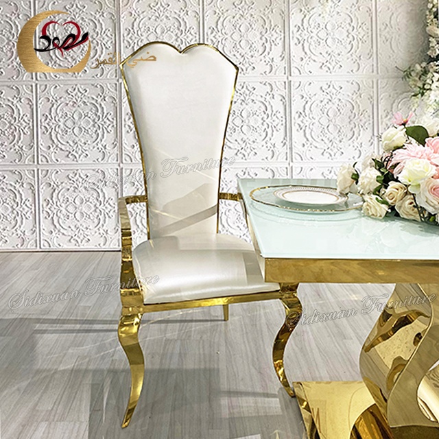 Armrest chaises de mariage high back wedding luxury royal king throne chair