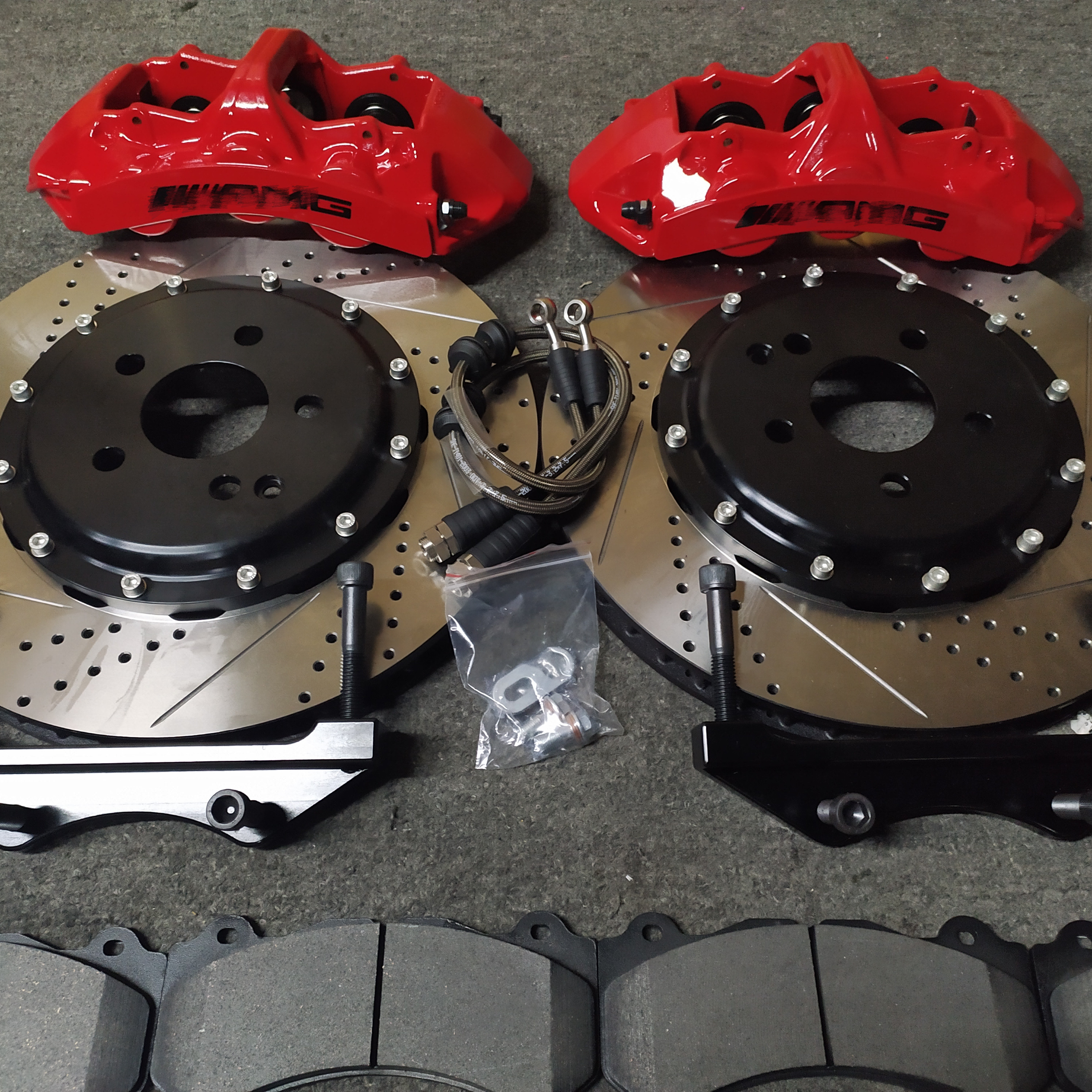 Icooh гоночный индивидуальный логотип Brembo Тормозной суппорт GT6 6 горшок набор тормозной шланг для Audi Q7
