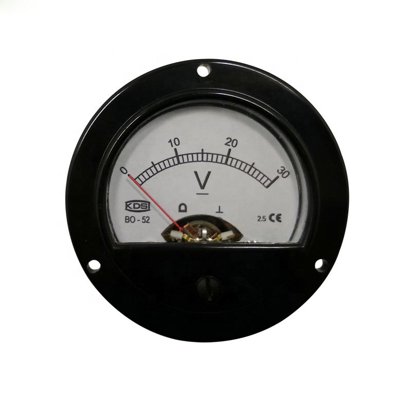 Round type New design BO-52 DC30V panel analog dc voltmeter