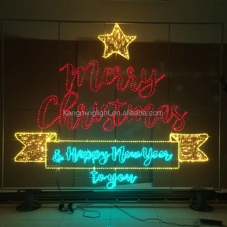 NEW DESIGN CLASSICAL XMAS FESTIVAL MOTIF ILLUMINATION MERRY CHRITAMS AND HAPPY NEW YEAR TO YOU