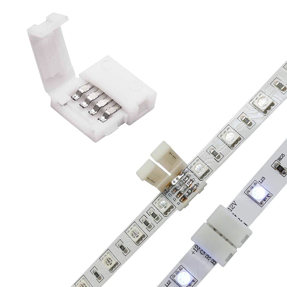 SMD5050 RGB ленточный соединитель RTS 10 мм ширина Без припоя Светодиодная лента защелкивающийся соединитель для 5050 Led