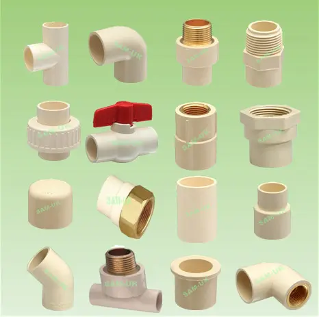 Factory wholesale various customized sizes of Water supply and drainage plastics CPVC and PVC pipe fittings