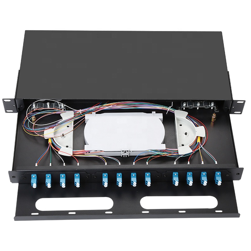 19 inch 24/48Cores Pull type optical fiber distribution frame 24 port Rack Mounted Indoor fiber patch panel