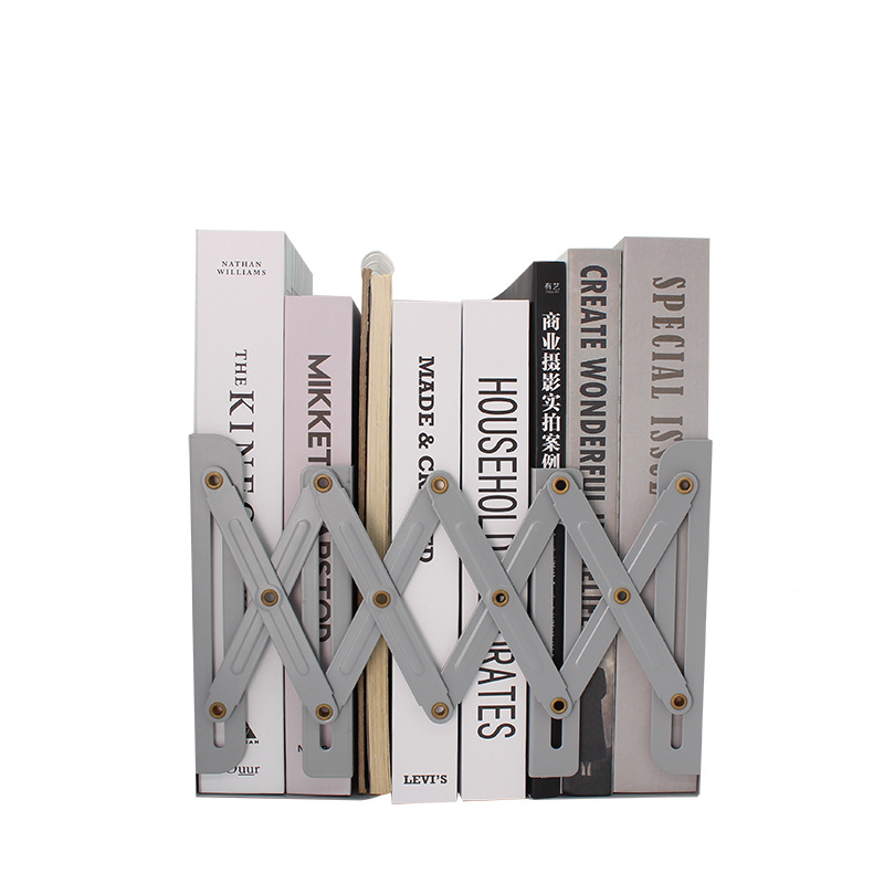 Регулируемые подставки для книг, белый металлический держатель для книг, декоративная сверхпрочная полка для хранения книг