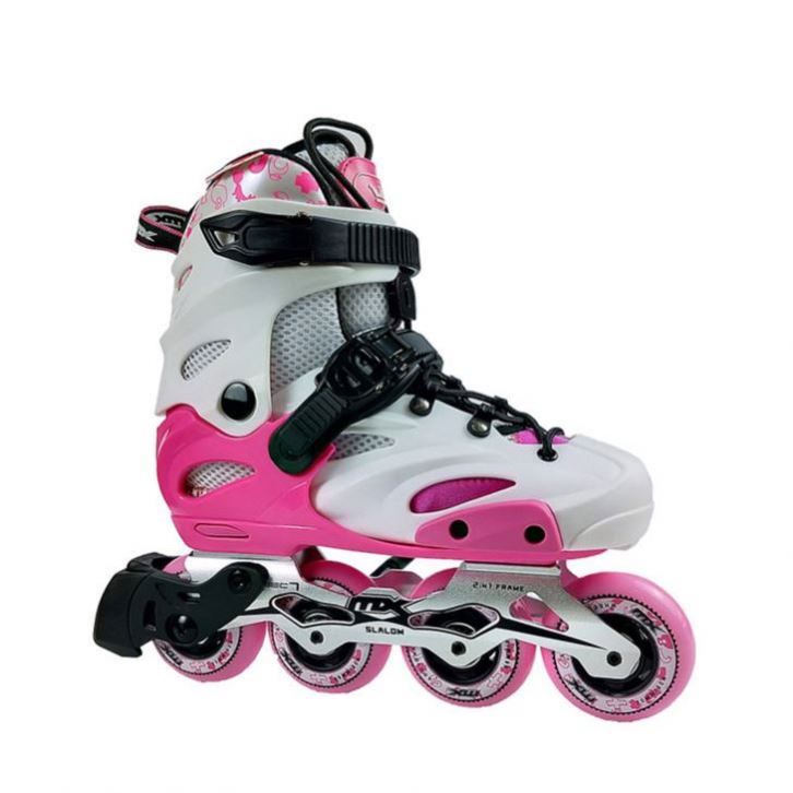 Hot Selling Pink Elastic Fabric Lining Inline Skates