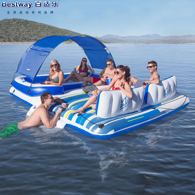 Большой надувной водный остров, плавающий, новый дизайн, 2019