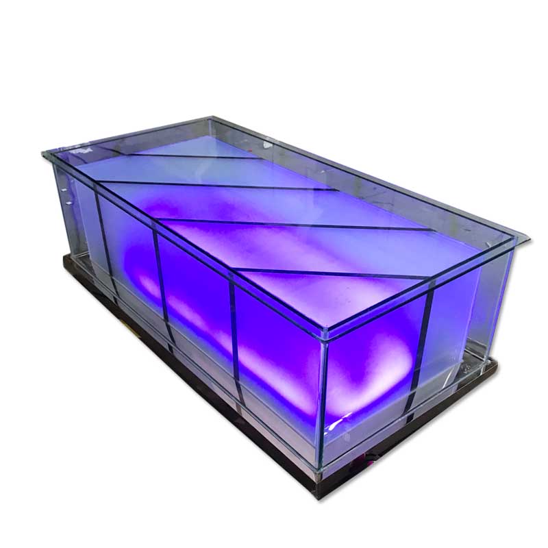 Antique portable light up coffee table