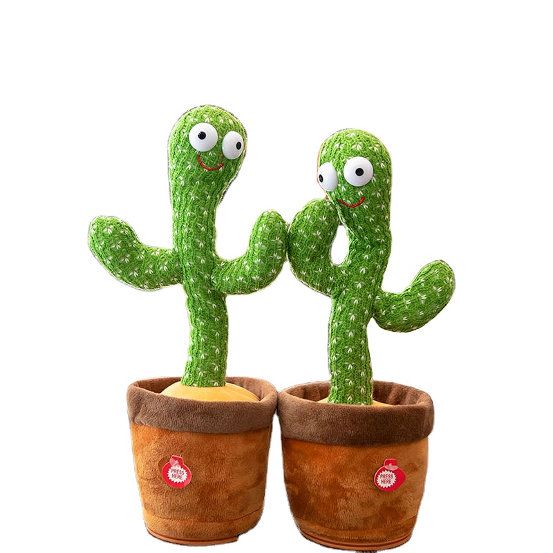 Cute Stuffed Flowerpot Twisting Dance Cactus Doll Talking Singing Music Dancing Cactus Plush Toy