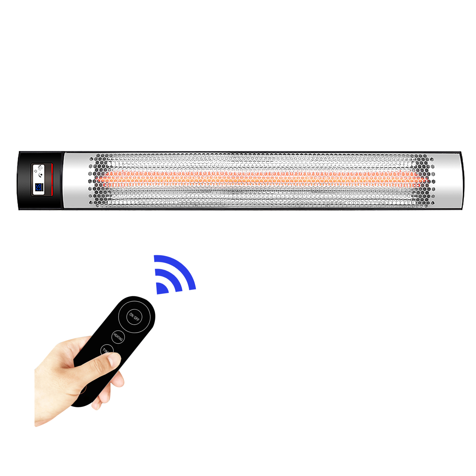 Ultra-quiet working wall-mounted 1500 W silver Veito Ceiling Heater out door heaters electric patio heater With remote control