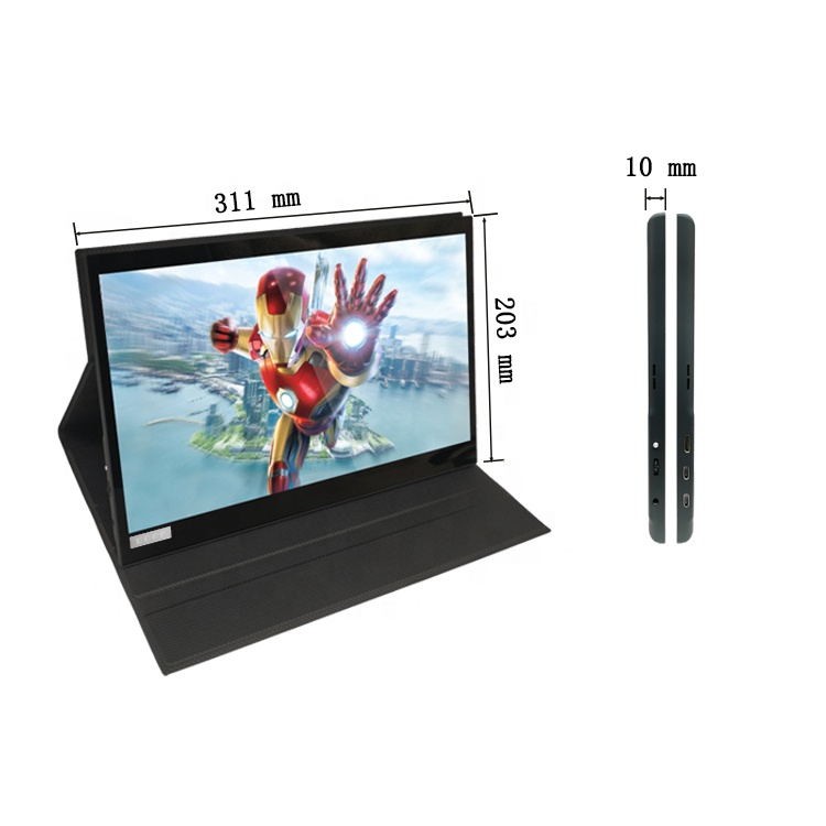 OEM VESA 13,3 дюймов 1080P IPS HDR USB C Мини HD-MI Портативный сенсорный экран монитор