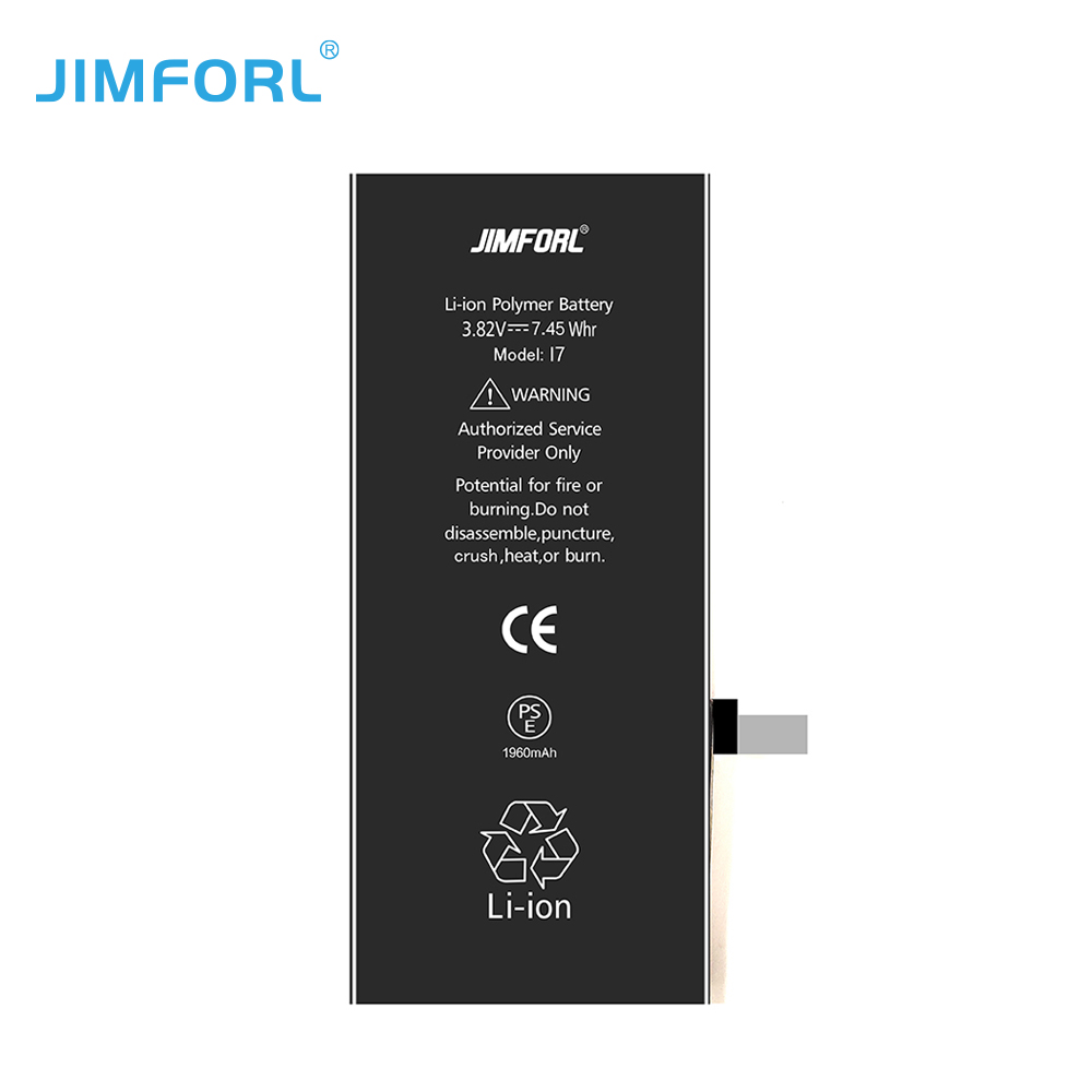 Оригинальный производитель Jimforl, Сменный аккумулятор для мобильного телефона iPhone 7 7plus, батарея для iPhone CE FCC RoHS, гарантия 12 месяцев